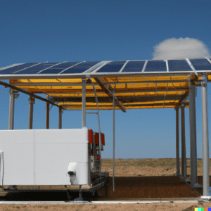 Solar canopy with gas generator
